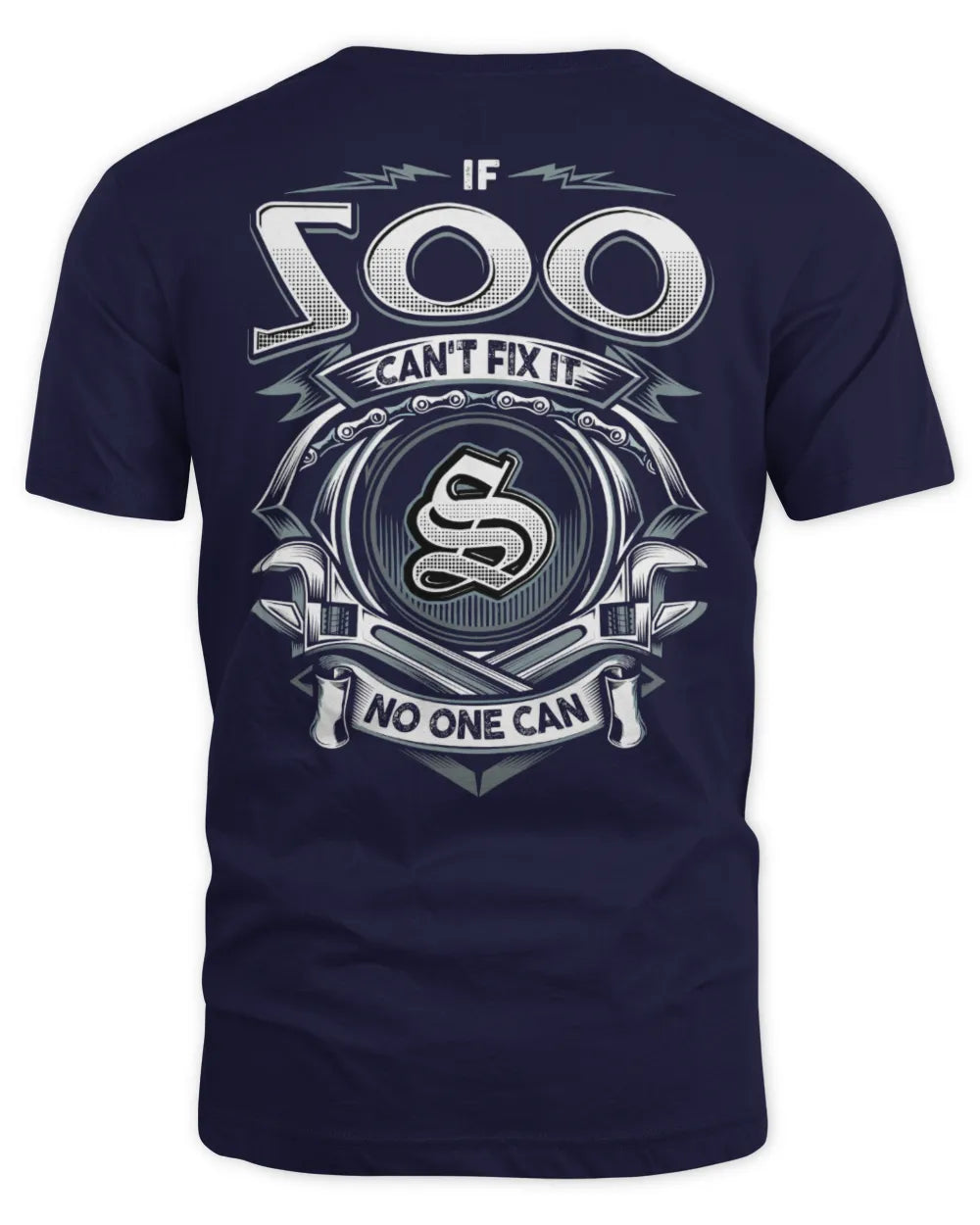 SOO AP81-K4-626 - Personalized Ahmed Quote Apparel “If Ahmed Can't Fix It, No One Can” - Unisex Standard T-Shirt - Navy