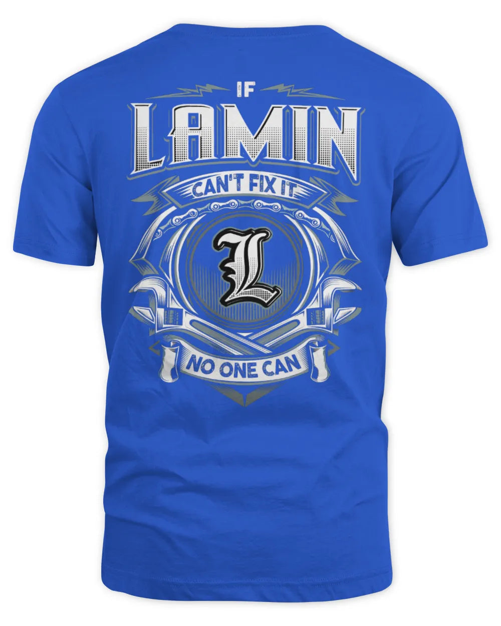 LAMIN AP81-K4-626 - Personalized Ahmed Quote Apparel “If Ahmed Can't Fix It, No One Can” - Unisex Standard T-Shirt - Royal