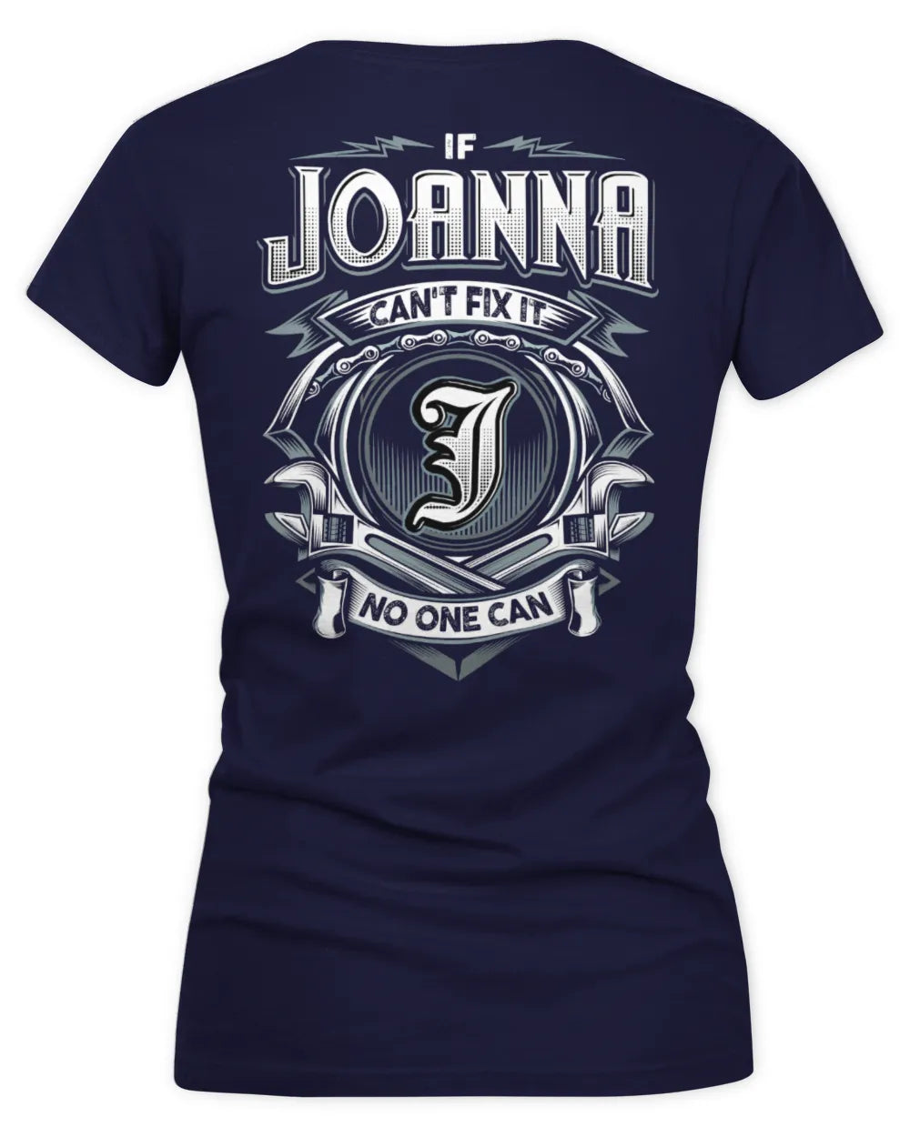 JOANNA AP81-K4-626 - Personalized Ahmed Quote Apparel “If Ahmed Can't Fix It, No One Can” - Women's V-Neck T-Shirt - Navy