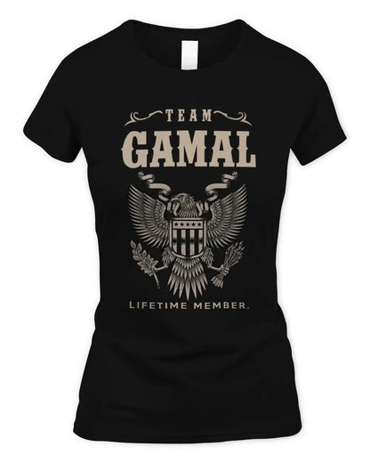 GAMAL TP06-K82 – Personalized Classic Style Apparel “Team NAME Lifetime Member” - Women's Standard T-Shirt - Black