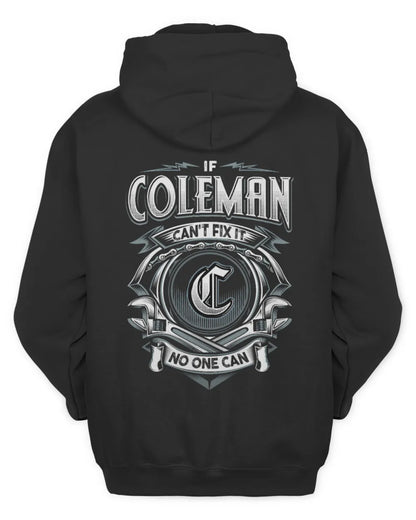 COLEMAN AP81-K4-626 - Personalized Ahmed Quote Apparel “If Ahmed Can't Fix It, No One Can” - Unisex Hoodie - Black
