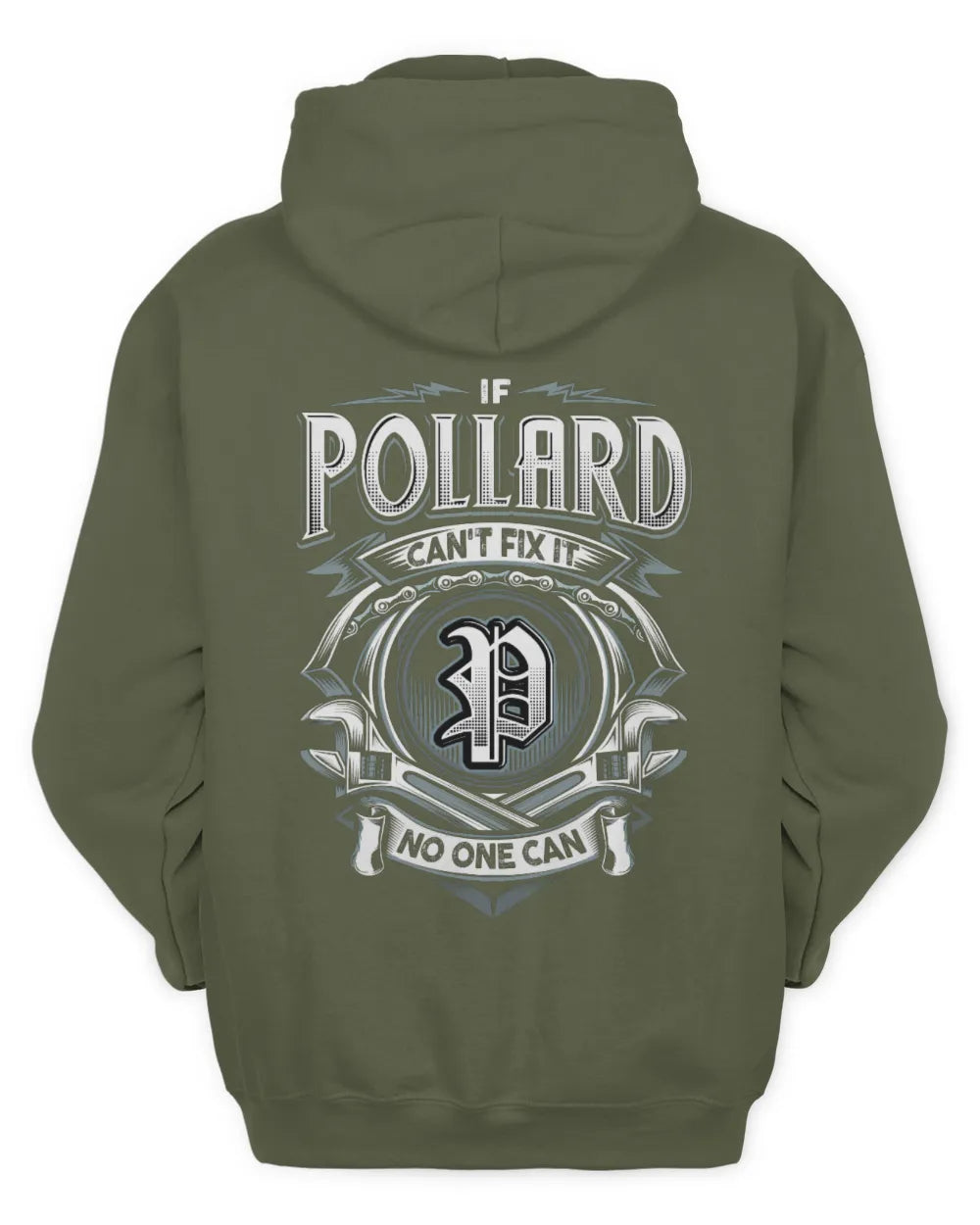 POLLARD AP81-K4-626 - Personalized Ahmed Quote Apparel “If Ahmed Can't Fix It, No One Can” - Unisex Hoodie - Military Green