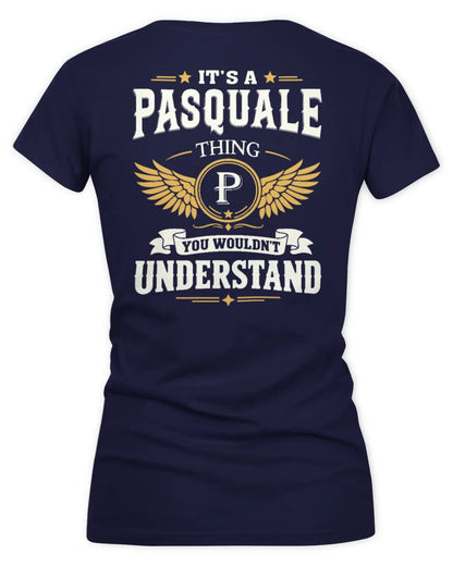 PASQUALE KT06-M008 It’s a [NAME] Thing – You Wouldn’t Understand | Personalized Vintage T-Shirt - Women's V-Neck T-Shirt - Navy