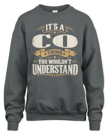 CO P08 TH51 - Personalized “It’s a/an [NAME] Thing – You Wouldn’t Understand” Shirt - Unisex Sweatshirt - Charcoal