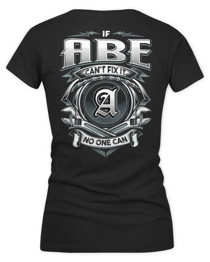 ABE AP81-K4-626 - Personalized Ahmed Quote Apparel “If Ahmed Can't Fix It, No One Can” - Women's V-Neck T-Shirt - Black