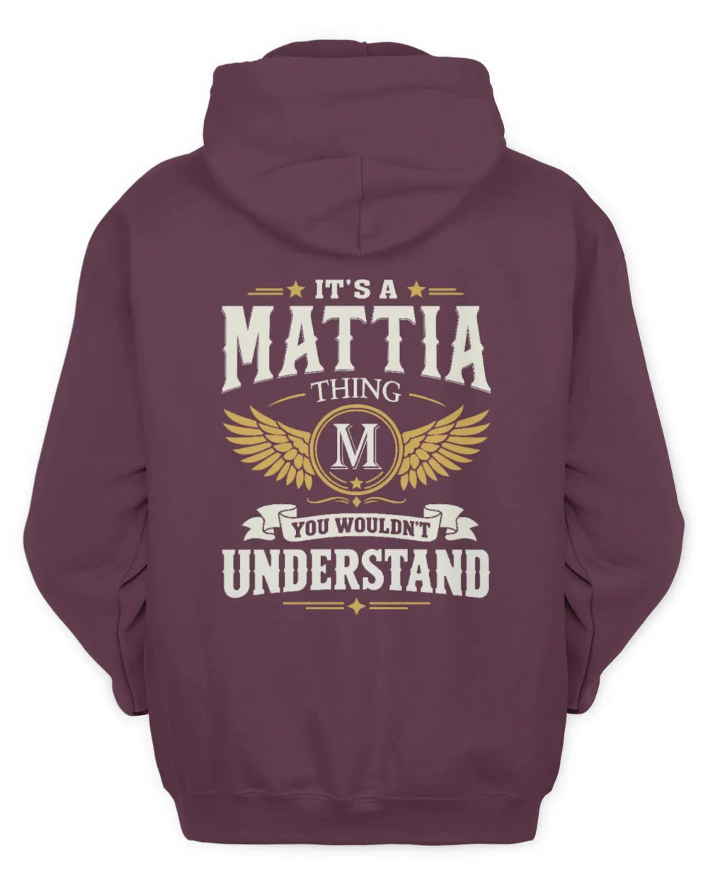 MATTIA KT06-M008 It’s a [NAME] Thing – You Wouldn’t Understand | Personalized Vintage T-Shirt - Unisex Hoodie - Maroon