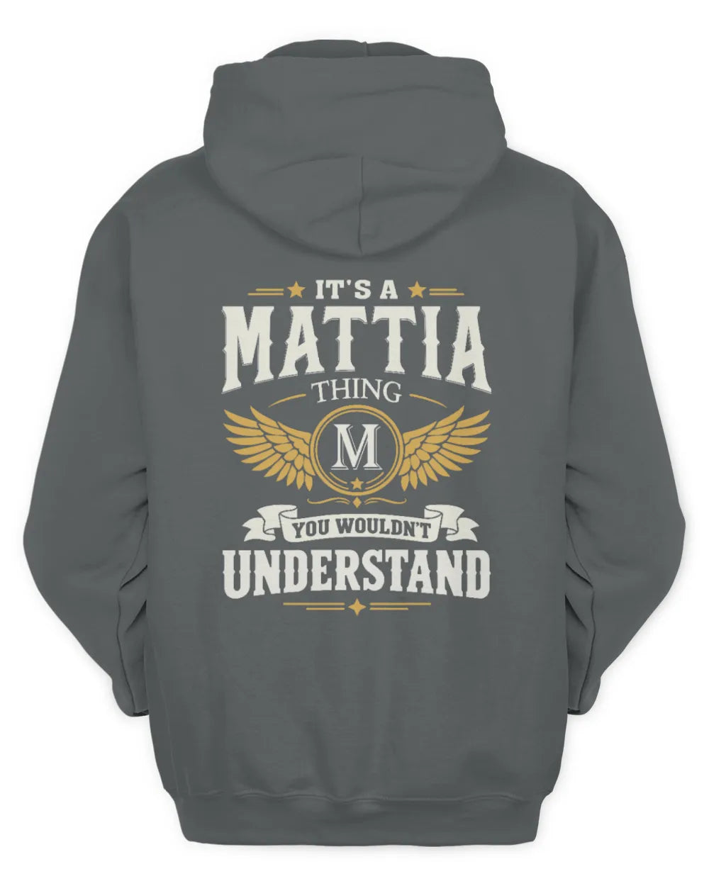 MATTIA KT06-M008 It’s a [NAME] Thing – You Wouldn’t Understand | Personalized Vintage T-Shirt - Unisex Hoodie - Charcoal