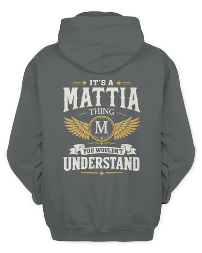 MATTIA KT06-M008 It’s a [NAME] Thing – You Wouldn’t Understand | Personalized Vintage T-Shirt - Unisex Hoodie - Charcoal