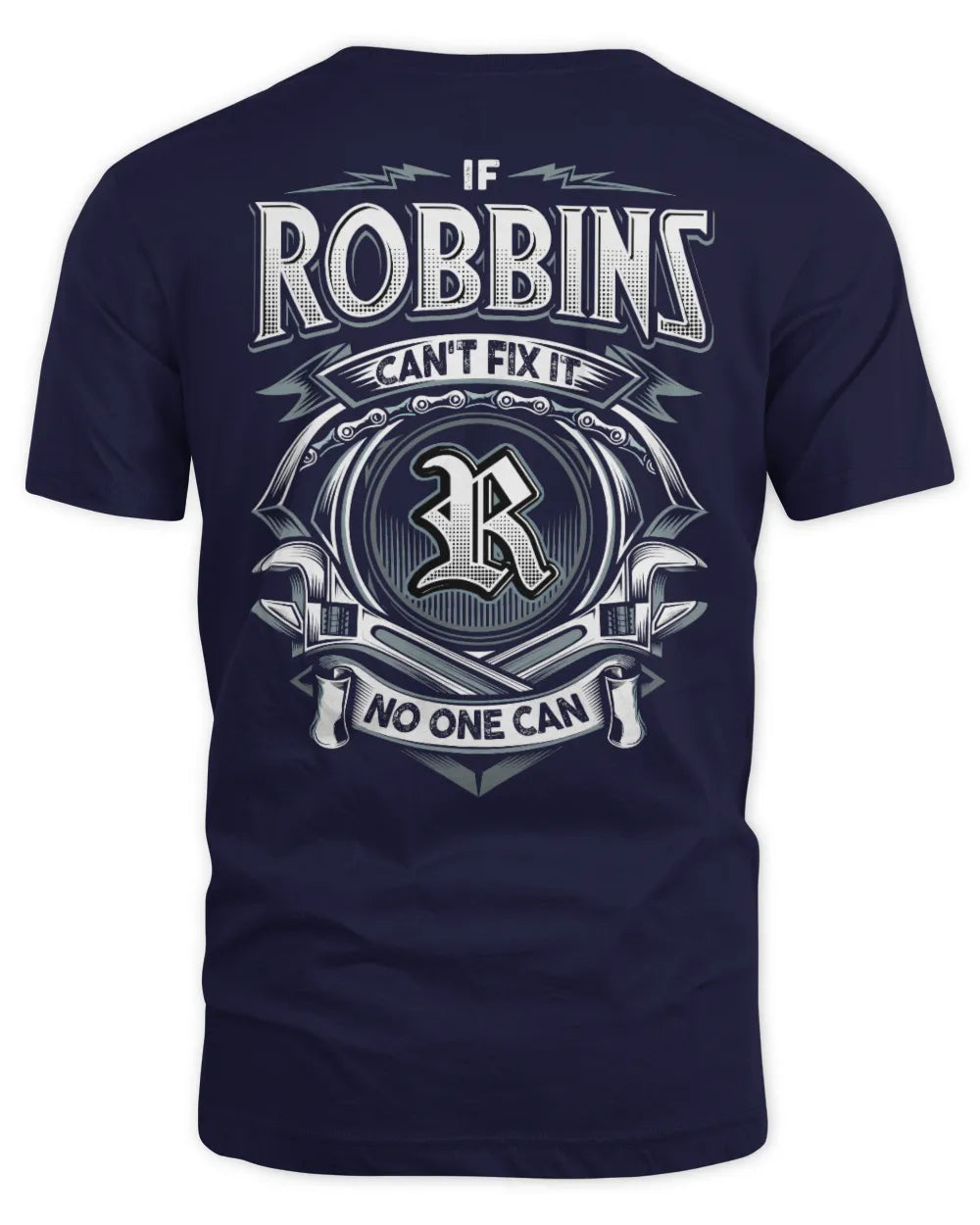 ROBBINS AP81-K4-626 - Personalized Ahmed Quote Apparel “If Ahmed Can't Fix It, No One Can” - Unisex Standard T-Shirt - Navy