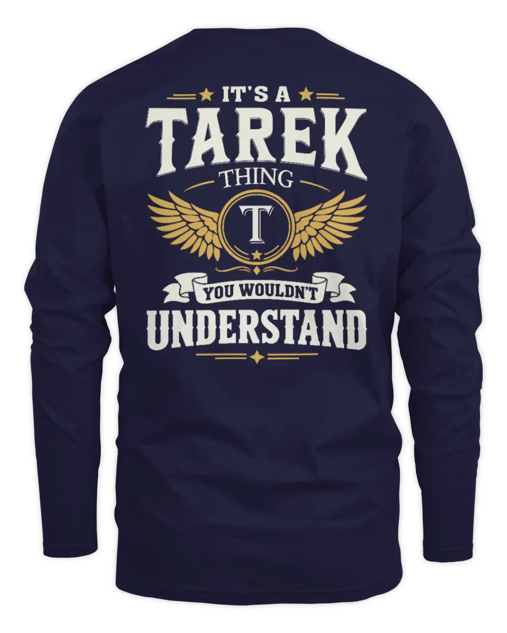 TAREK KT06-M008 It’s a [NAME] Thing – You Wouldn’t Understand | Personalized Vintage T-Shirt - Men's Long Sleeved T-Shirt - Navy