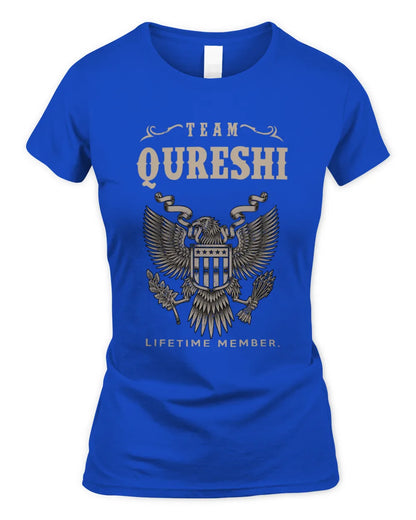 QURESHI TP06-K82 – Personalized Classic Style Apparel “Team NAME Lifetime Member” - Women's Standard T-Shirt - Royal