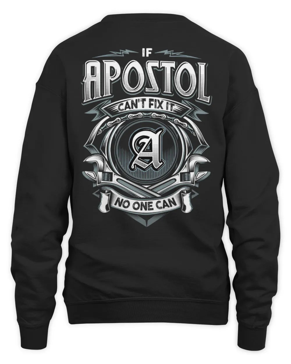 APOSTOL AP81-K4-626 - Personalized Ahmed Quote Apparel “If Ahmed Can't Fix It, No One Can” - Unisex Sweatshirt - Black