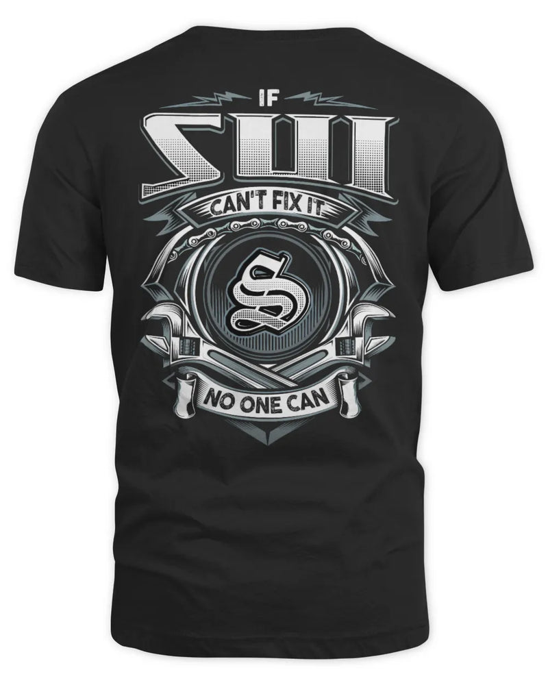 SUI AP81-K4-626 - Personalized Ahmed Quote Apparel “If Ahmed Can't Fix It, No One Can” - Unisex Standard T-Shirt - Black