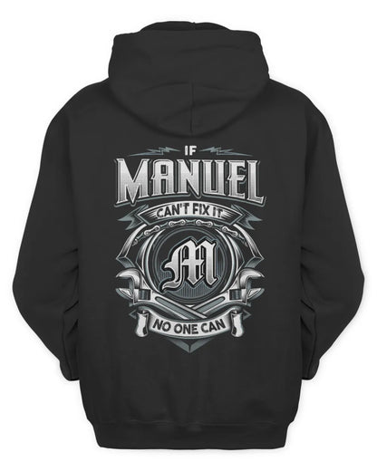 MANUEL AP81-K4-626 - Personalized Ahmed Quote Apparel “If Ahmed Can't Fix It, No One Can” - Unisex Hoodie - Black