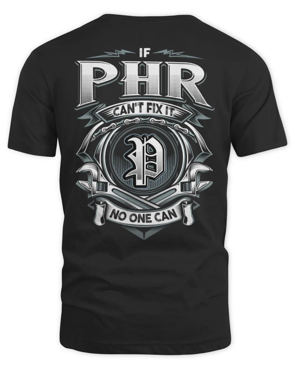 PHR AP81-K4-626 - Personalized Ahmed Quote Apparel “If Ahmed Can't Fix It, No One Can” - Unisex Standard T-Shirt - Black