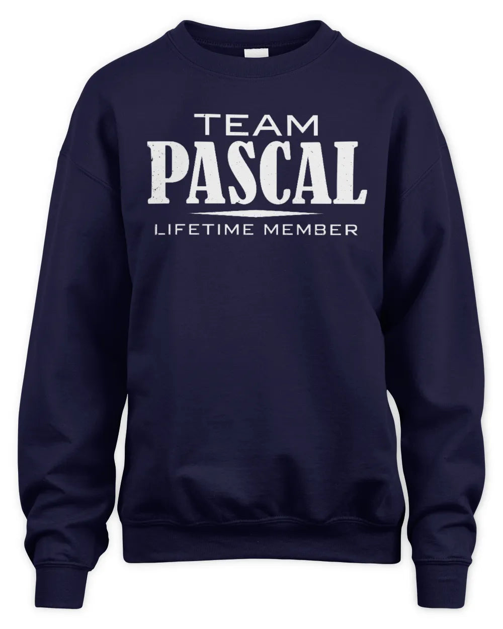 PASCAL BL62-K4-128 - Personalized “Team NAME Lifetime Member” - Unisex Sweatshirt - Navy