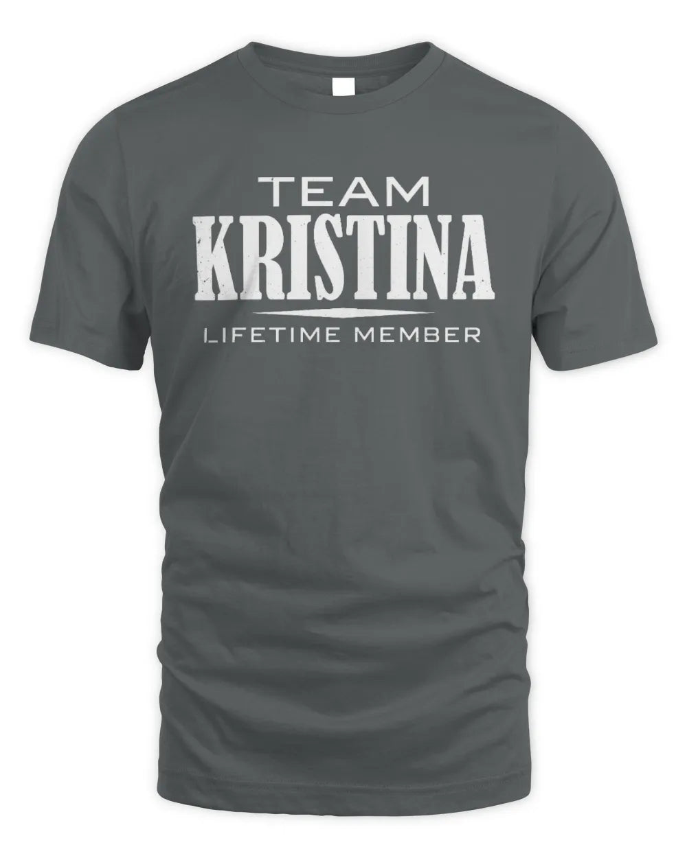 KRISTINA BL62-K4-128 - Personalized “Team NAME Lifetime Member” - Unisex Standard T-Shirt - Charcoal