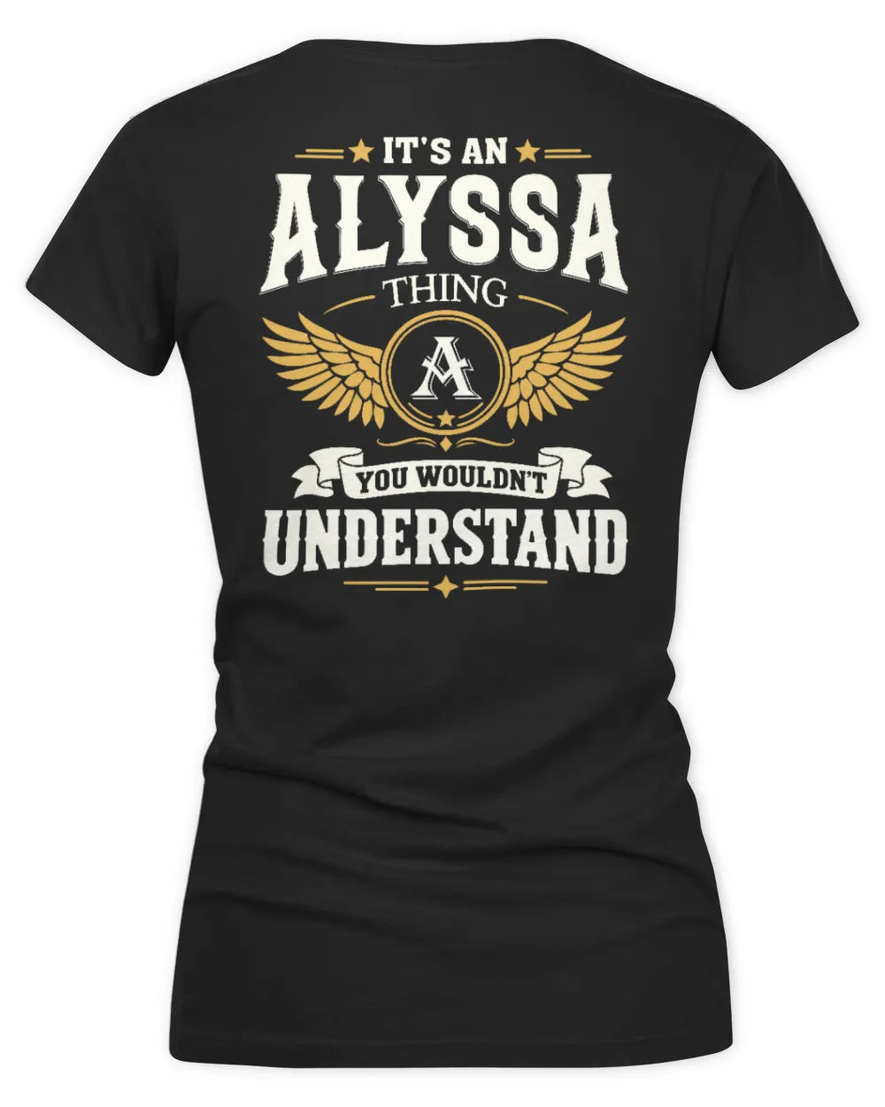 ALYSSA KT06-M008 It’s a [NAME] Thing – You Wouldn’t Understand | Personalized Vintage T-Shirt - Women's V-Neck T-Shirt - Black