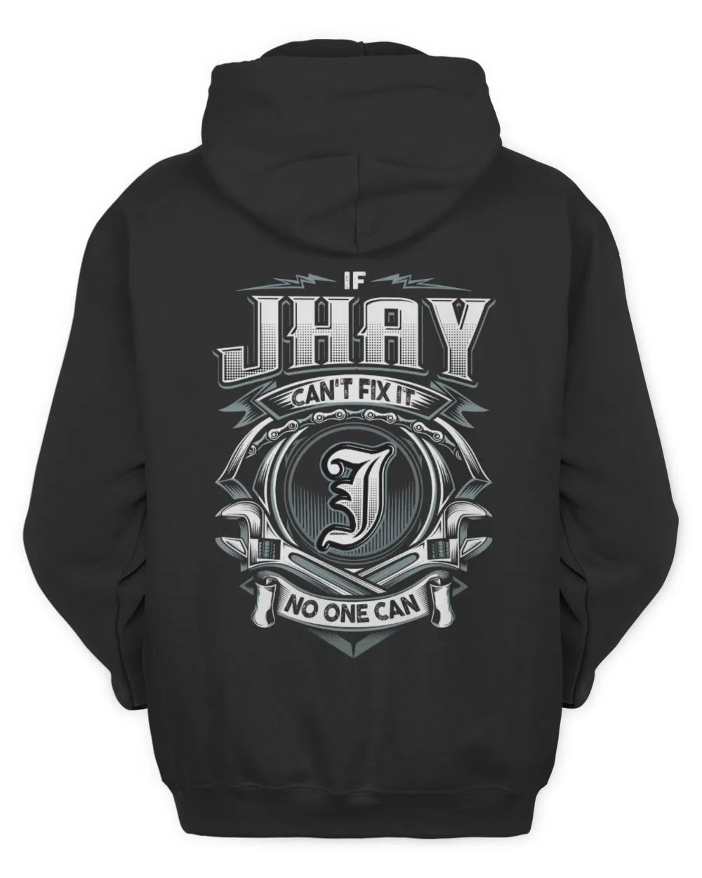 JHAY AP81-K4-626 - Personalized Ahmed Quote Apparel “If Ahmed Can't Fix It, No One Can” - Unisex Hoodie - Black