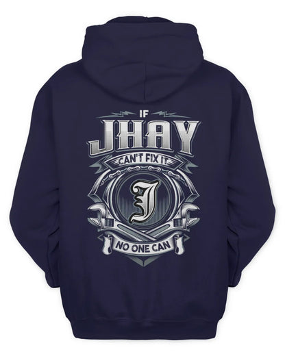 JHAY AP81-K4-626 - Personalized Ahmed Quote Apparel “If Ahmed Can't Fix It, No One Can” - Unisex Hoodie - Navy