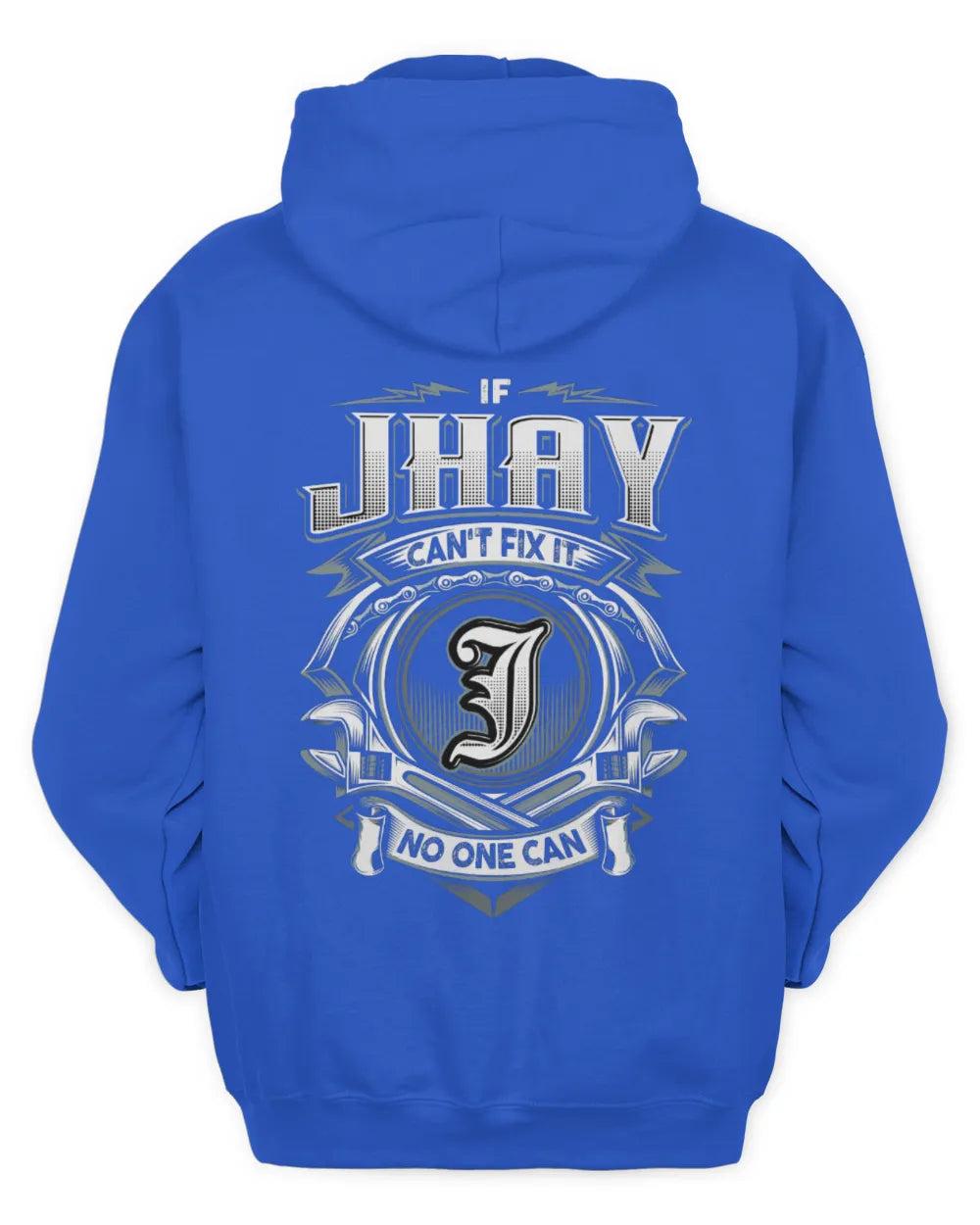 JHAY AP81-K4-626 - Personalized Ahmed Quote Apparel “If Ahmed Can't Fix It, No One Can” - Unisex Hoodie - Royal