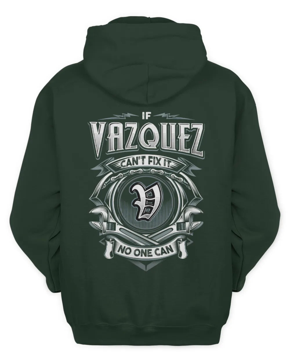 VAZQUEZ AP81-K4-626 - Personalized Ahmed Quote Apparel “If Ahmed Can't Fix It, No One Can” - Unisex Hoodie - Forest Green