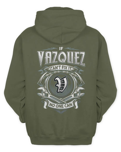 VAZQUEZ AP81-K4-626 - Personalized Ahmed Quote Apparel “If Ahmed Can't Fix It, No One Can” - Unisex Hoodie - Military Green