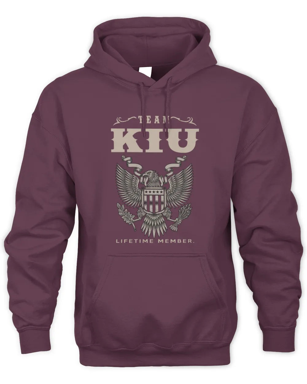 KIU TP06-K82 – Personalized Classic Style Apparel “Team NAME Lifetime Member” - Unisex Hoodie - Maroon