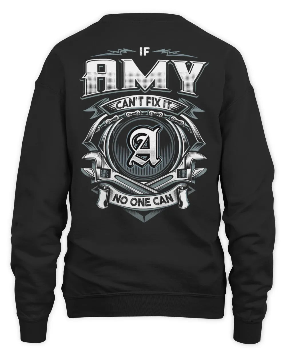 AMY AP81-K4-626 - Personalized Ahmed Quote Apparel “If Ahmed Can't Fix It, No One Can” - Unisex Sweatshirt - Black