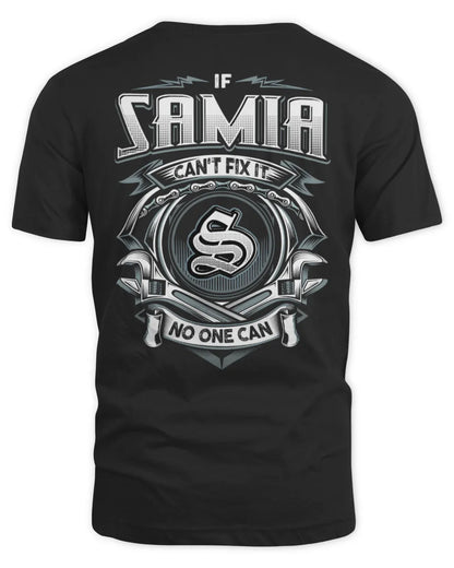 SAMIA AP81-K4-626 - Personalized Ahmed Quote Apparel “If Ahmed Can't Fix It, No One Can” - Unisex Standard T-Shirt - Black