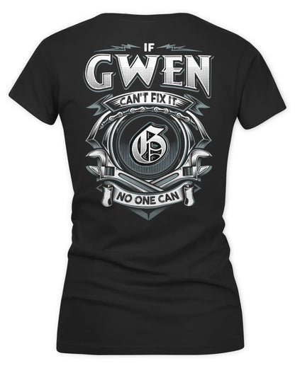 GWEN AP81-K4-626 - Personalized Ahmed Quote Apparel “If Ahmed Can't Fix It, No One Can” - Women's V-Neck T-Shirt - Black