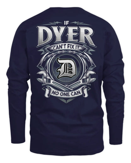 DYER AP81-K4-626 - Personalized Ahmed Quote Apparel “If Ahmed Can't Fix It, No One Can” - Men's Long Sleeved T-Shirt - Navy