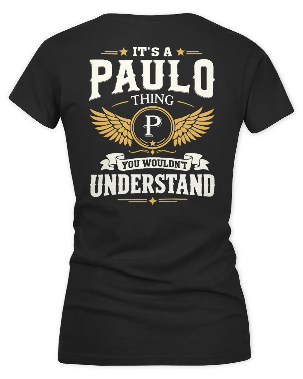 PAULO KT06-M008 It’s a [NAME] Thing – You Wouldn’t Understand | Personalized Vintage T-Shirt - Women's V-Neck T-Shirt - Black