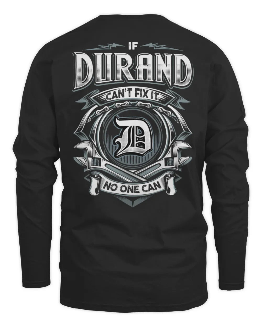 DURAND AP81-K4-626 - Personalized Ahmed Quote Apparel “If Ahmed Can't Fix It, No One Can” - Men's Long Sleeved T-Shirt - Black