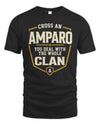 AMPARO NT1-K008 Cross A/An NAME, You Deal With the Whole Clan | Personalized Vintage T-Shirt