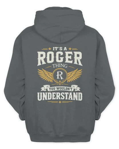 ROGER KT06-M008 It’s a [NAME] Thing – You Wouldn’t Understand | Personalized Vintage T-Shirt - Unisex Hoodie - Charcoal