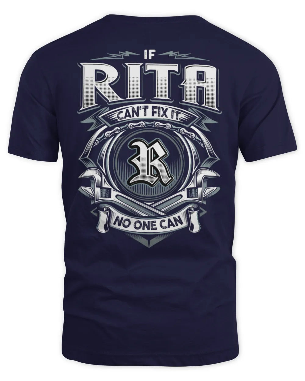 RITA AP81-K4-626 - Personalized Ahmed Quote Apparel “If Ahmed Can't Fix It, No One Can” - Unisex Standard T-Shirt - Navy
