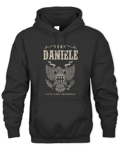 DANIELE TP06-K82 – Personalized Classic Style Apparel “Team NAME Lifetime Member” - Unisex Hoodie - Black