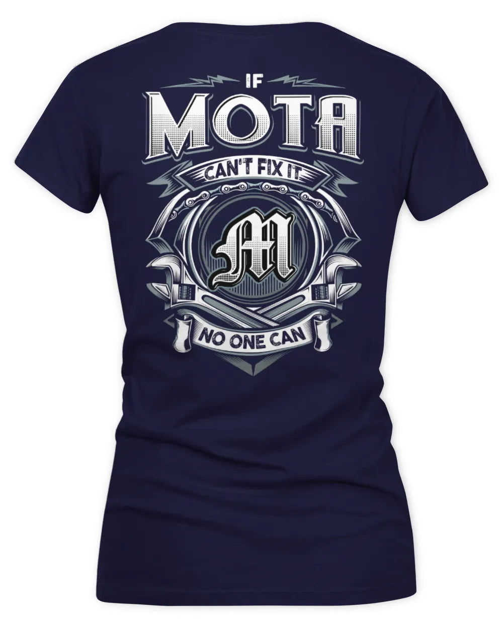 MOTA AP81-K4-626 - Personalized Ahmed Quote Apparel “If Ahmed Can't Fix It, No One Can” - Women's V-Neck T-Shirt - Navy