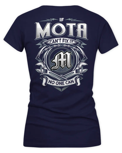 MOTA AP81-K4-626 - Personalized Ahmed Quote Apparel “If Ahmed Can't Fix It, No One Can” - Women's V-Neck T-Shirt - Navy