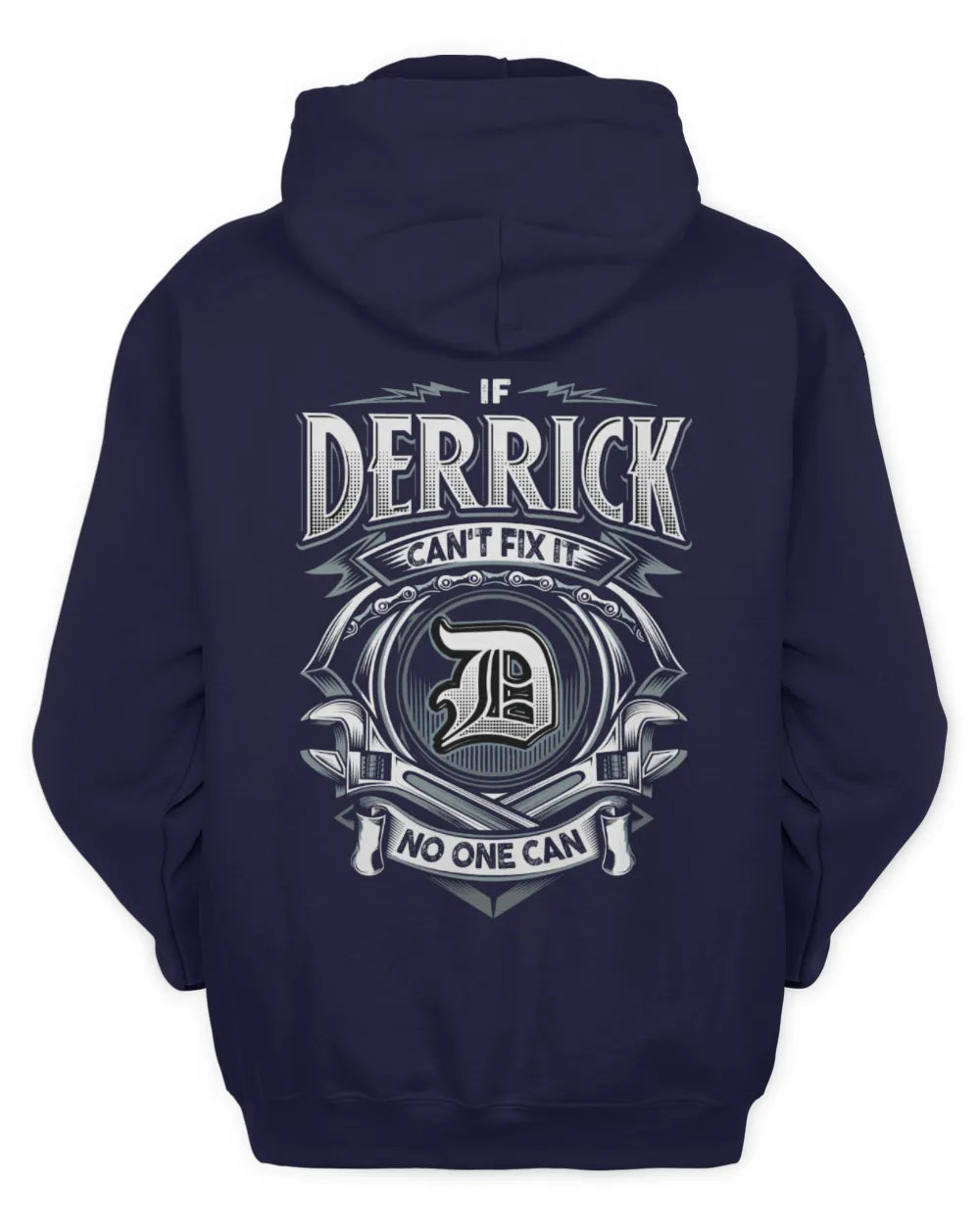 DERRICK AP81-K4-626 - Personalized Ahmed Quote Apparel “If Ahmed Can't Fix It, No One Can” - Unisex Hoodie - Navy