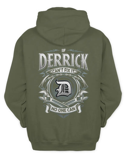 DERRICK AP81-K4-626 - Personalized Ahmed Quote Apparel “If Ahmed Can't Fix It, No One Can” - Unisex Hoodie - Military Green