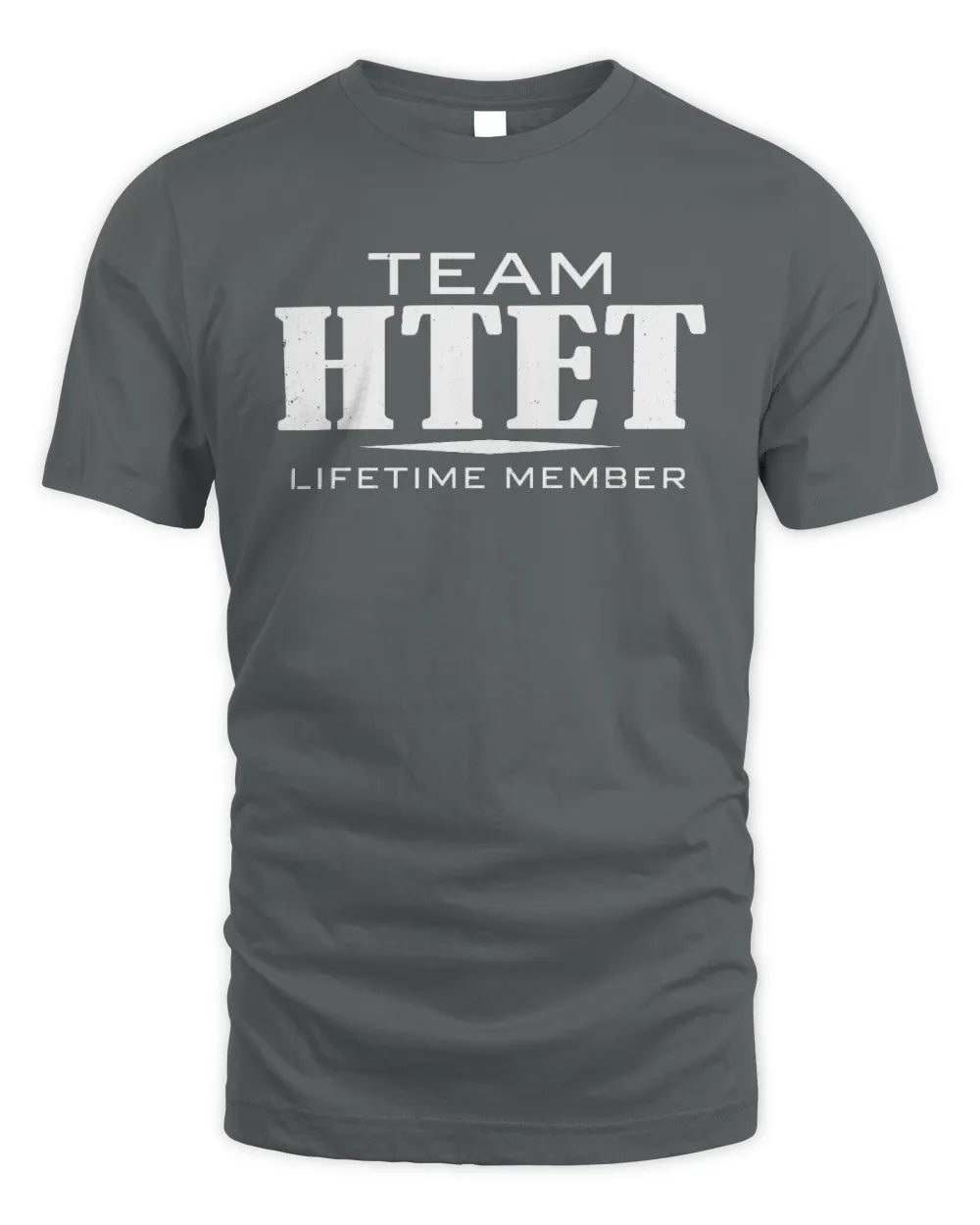 HTET BL62-K4-128 - Personalized “Team NAME Lifetime Member” - Unisex Standard T-Shirt - Charcoal