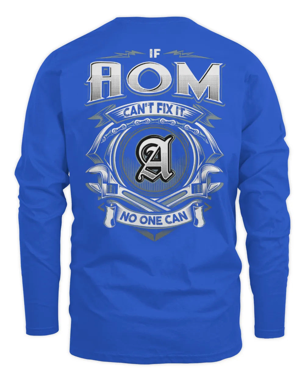 AOM AP81-K4-626 - Personalized Ahmed Quote Apparel “If Ahmed Can't Fix It, No One Can” - Men's Long Sleeved T-Shirt - Royal