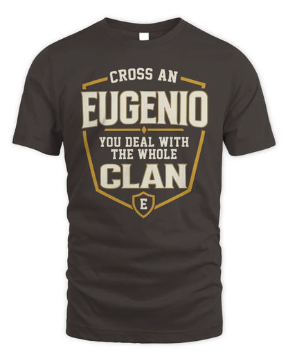 EUGENIO NT1-K008 Cross A/An NAME, You Deal With the Whole Clan | Personalized Vintage T-Shirt - Unisex Standard T-Shirt - Dark Chocolate
