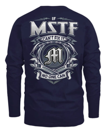 MSTF AP81-K4-626 - Personalized Ahmed Quote Apparel “If Ahmed Can't Fix It, No One Can” - Men's Long Sleeved T-Shirt - Navy