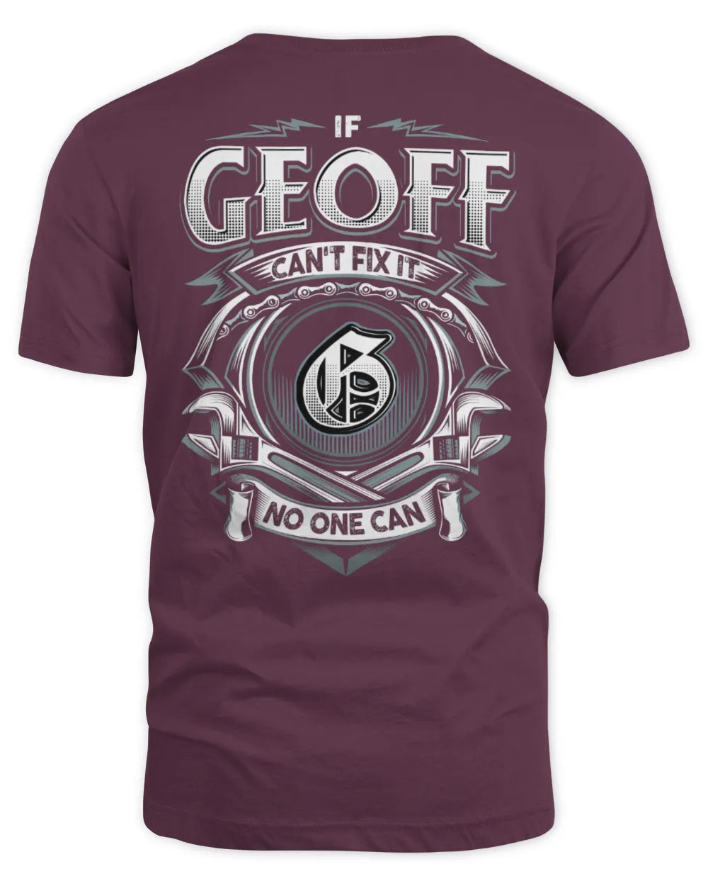 GEOFF AP81-K4-626 - Personalized Ahmed Quote Apparel “If Ahmed Can't Fix It, No One Can” - Unisex Standard T-Shirt - Maroon