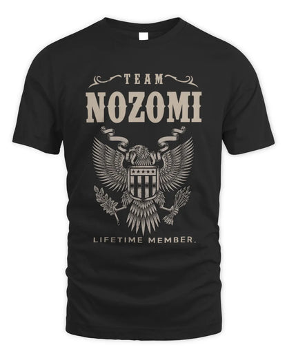 NOZOMI TP06-K82 – Personalized Classic Style Apparel “Team NAME Lifetime Member” - Unisex Standard T-Shirt - Black