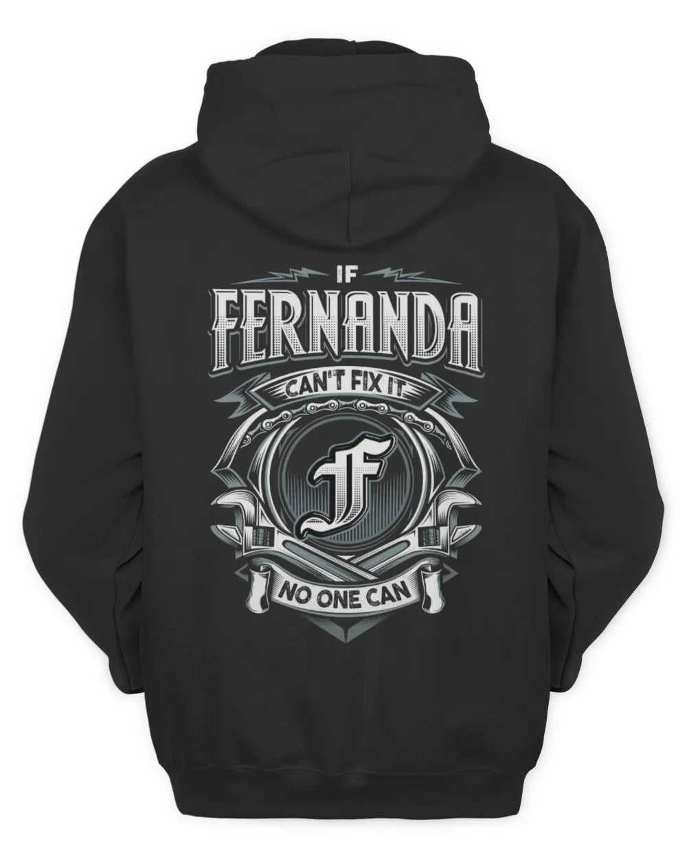FERNANDA AP81-K4-626 - Personalized Ahmed Quote Apparel “If Ahmed Can't Fix It, No One Can” - Unisex Hoodie - Black