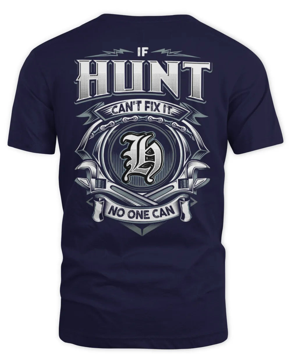 HUNT AP81-K4-626 - Personalized Ahmed Quote Apparel “If Ahmed Can't Fix It, No One Can” - Unisex Standard T-Shirt - Navy